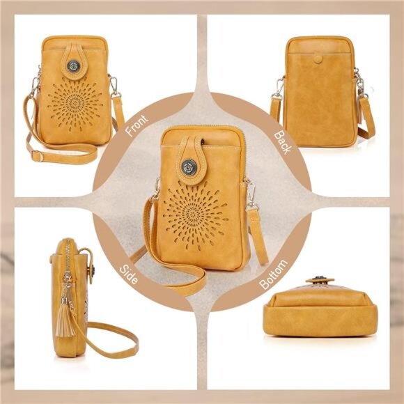 Small Crossbody Bags for Women, Lightweight Vegan Leather Cell Phone - Picture 4 of 7